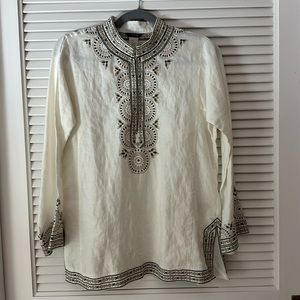 ⭐️⭐️NWT STUNNING JCREW LINEN EMBROIDERED TUNIC!!